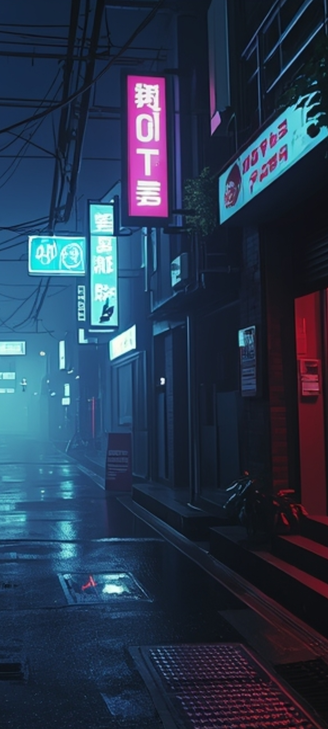 Cyberpunk alleyway mobile